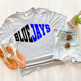Bluejays Warped Two Color Game Day DTF Print