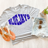 Bluejays Warped Two Color Game Day DTF Print
