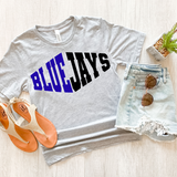 Bluejays Warped Two Color Game Day DTF Print