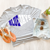 Bluejays Warped Two Color Game Day DTF Print