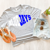 Bluejays Warped Two Color Game Day DTF Print