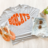 Bobcats Warped Two Color Game Day DTF Print