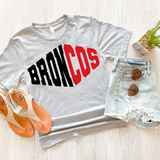 Broncos Warped Two Color Game Day DTF Print
