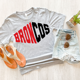 Broncos Warped Two Color Game Day DTF Print