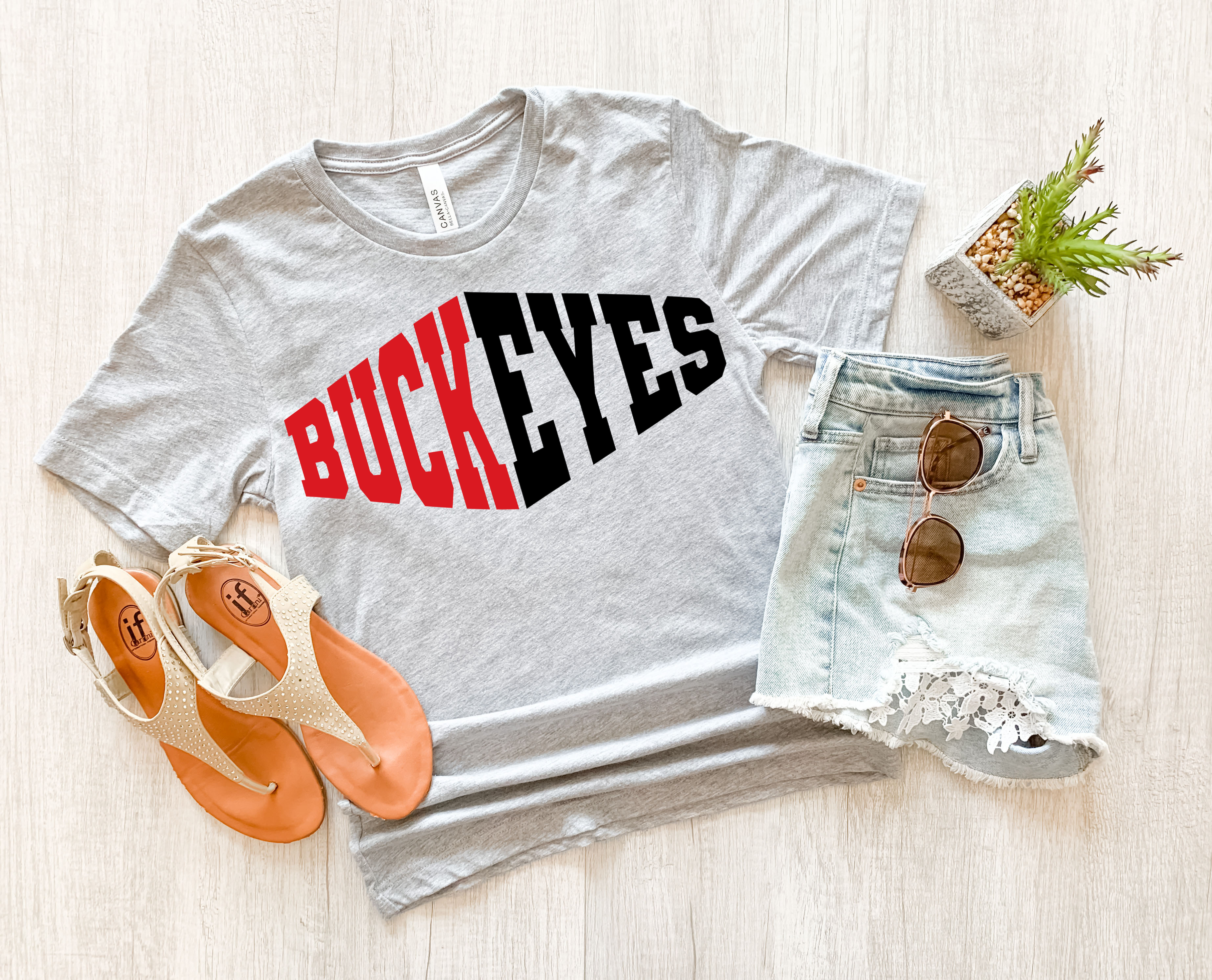 Buckeyes Warped Two Color Game Day DTF Print