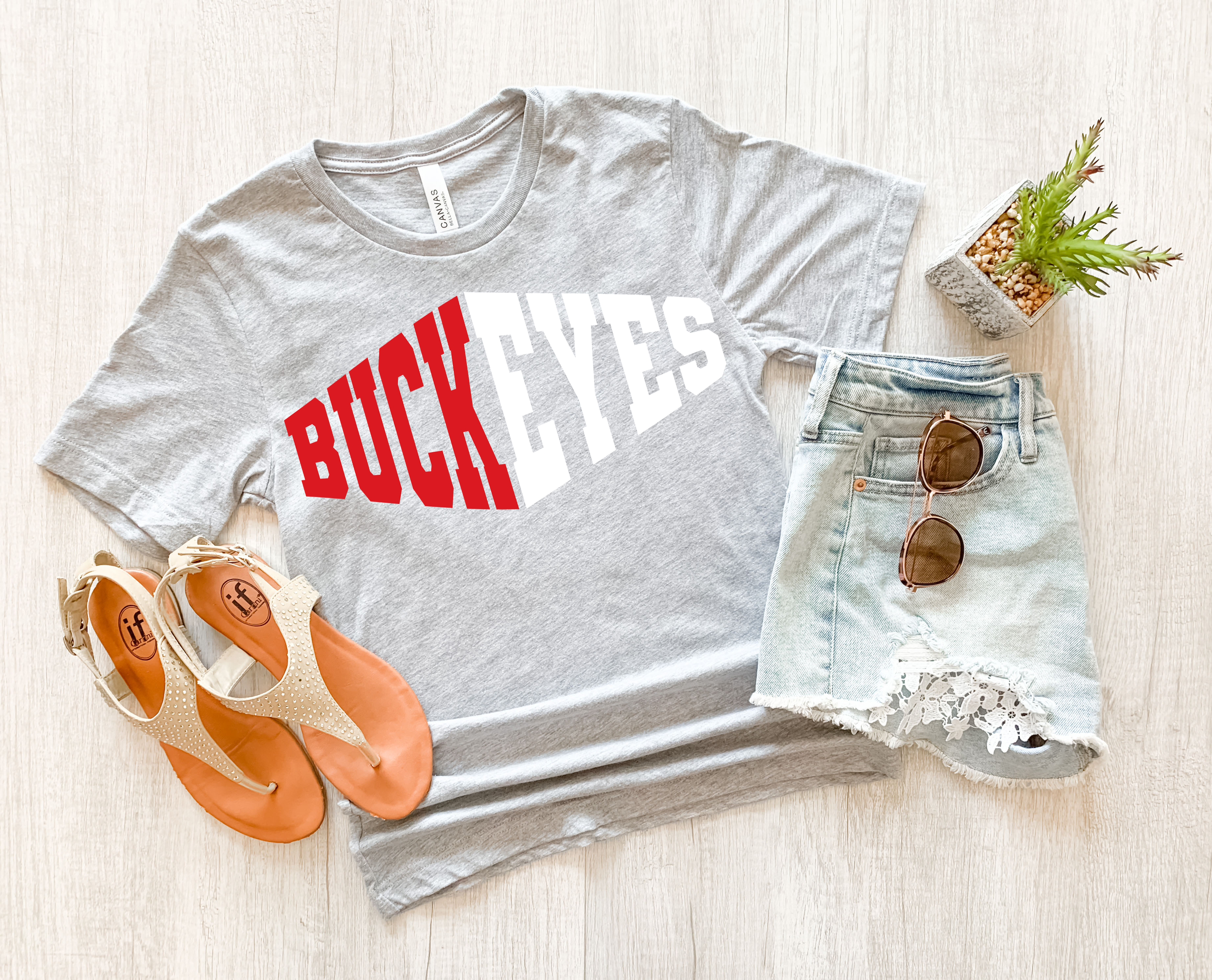 Buckeyes Warped Two Color Game Day DTF Print
