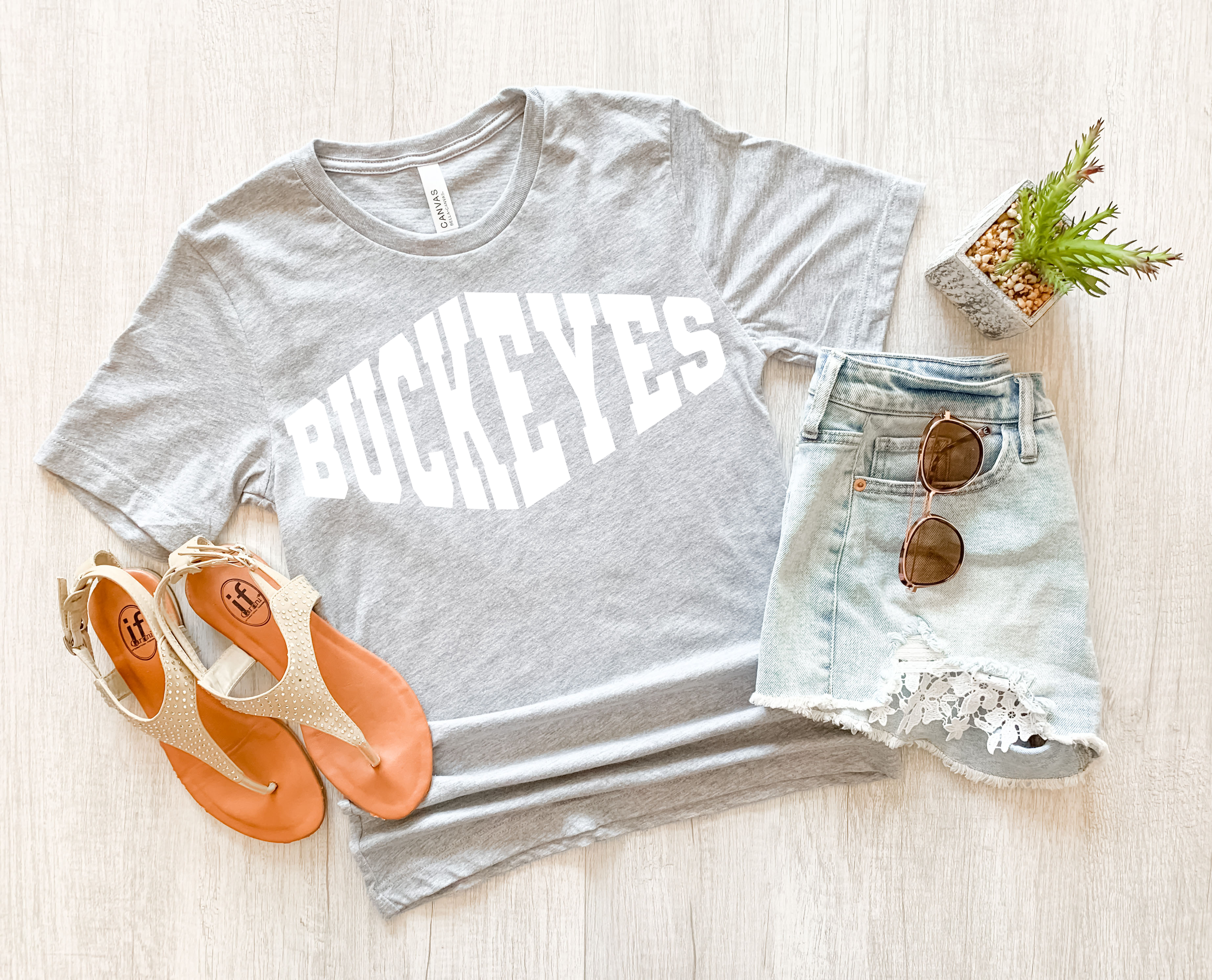 Buckeyes Warped Two Color Game Day DTF Print