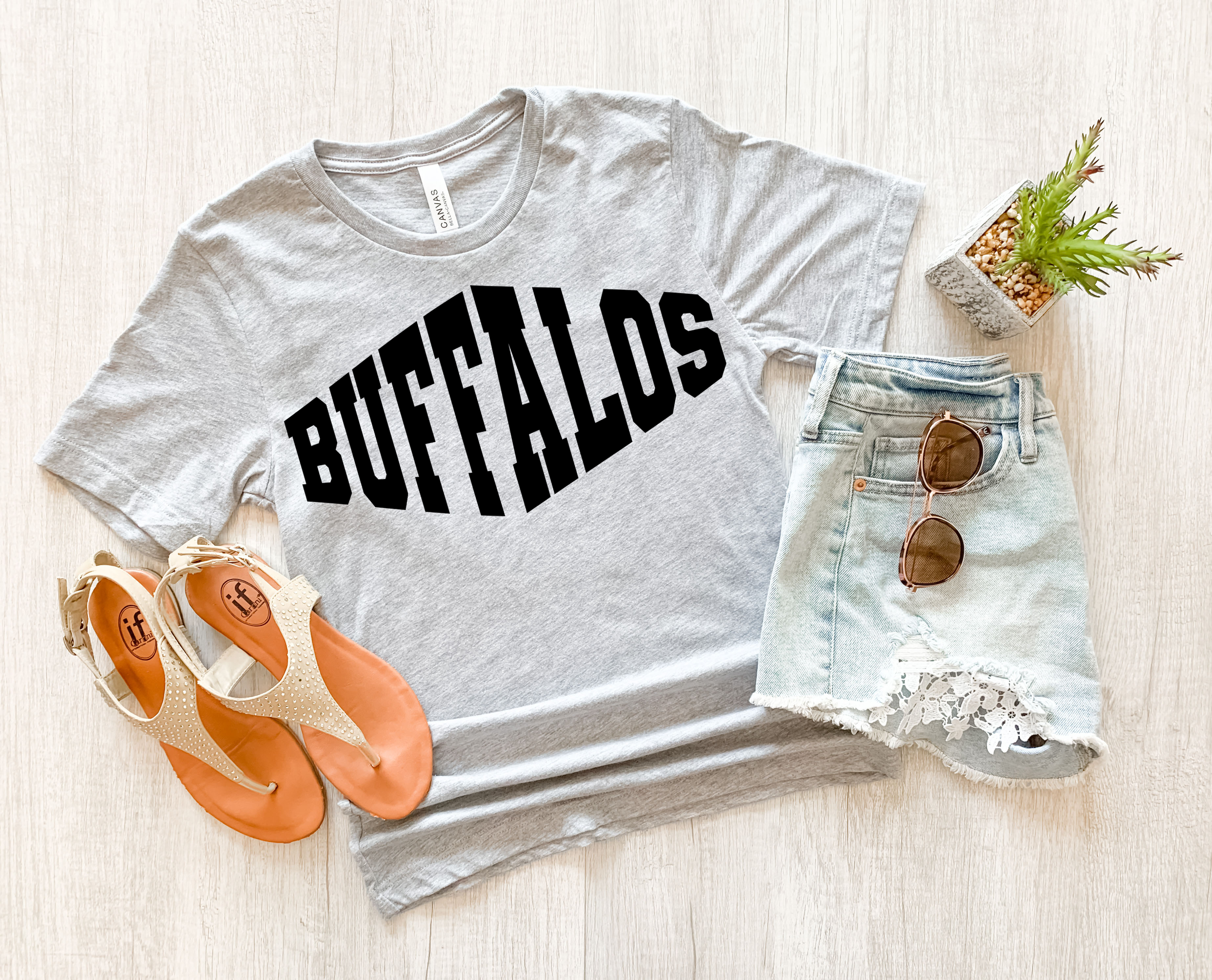 Buffalos Warped Two Color Game Day DTF Print