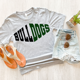 Bulldogs Warped Two Color Game Day DTF Print