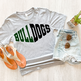 Bulldogs Warped Two Color Game Day DTF Print