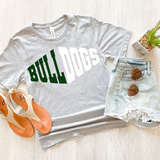Bulldogs Warped Two Color Game Day DTF Print