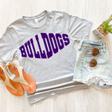 Bulldogs Warped Two Color Game Day DTF Print