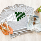 Bulldogs Warped Two Color Game Day DTF Print