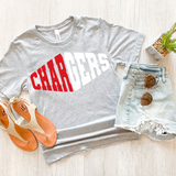 Chargers Warped Two Color Game Day DTF Print
