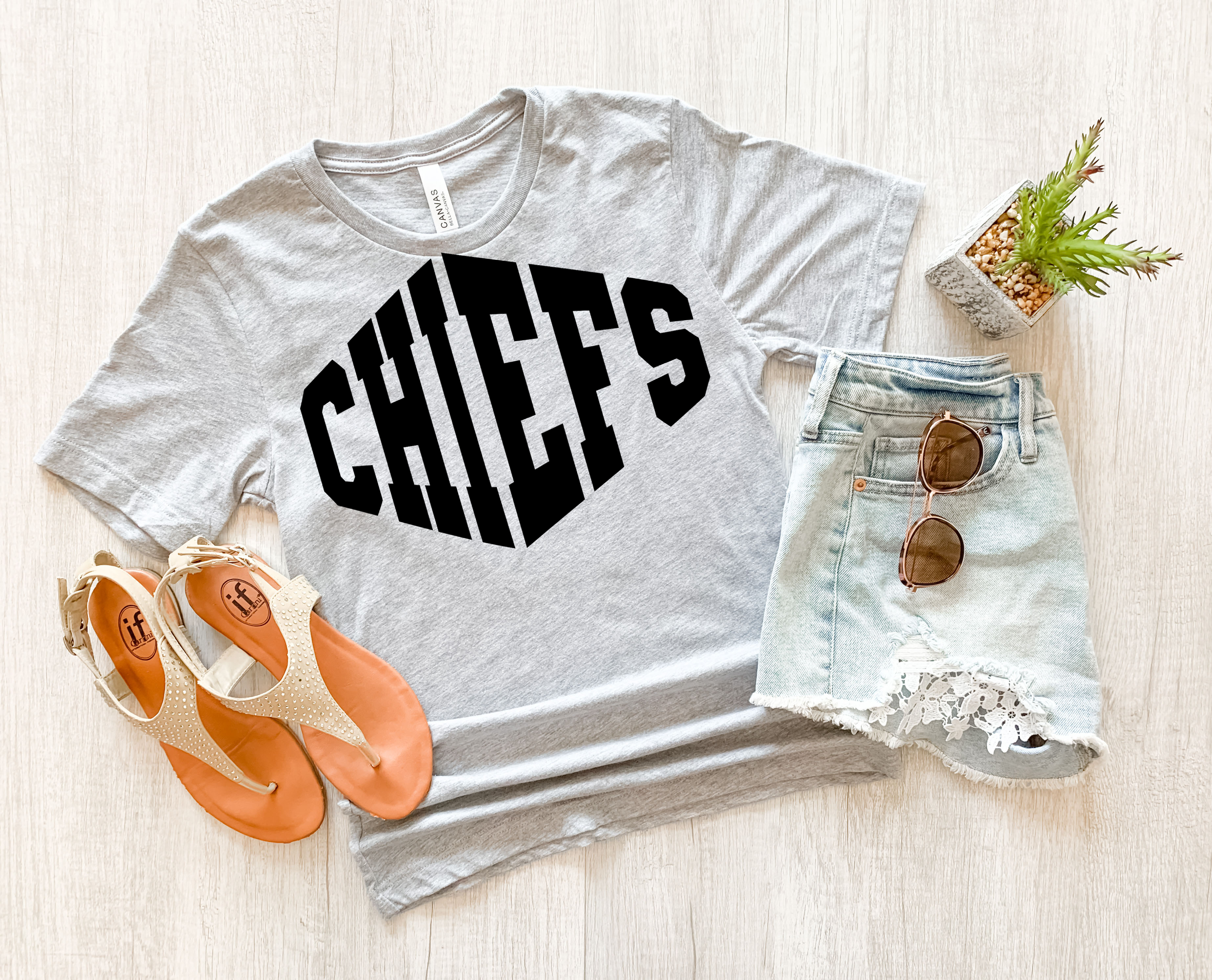Chiefs Warped Two Color Game Day DTF Print