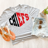 Chiefs Warped Two Color Game Day DTF Print