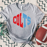 Colts Warped Two Color Game Day DTF Print