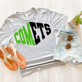 Comets Warped Two Color Game Day DTF Print