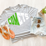 Comets Warped Two Color Game Day DTF Print