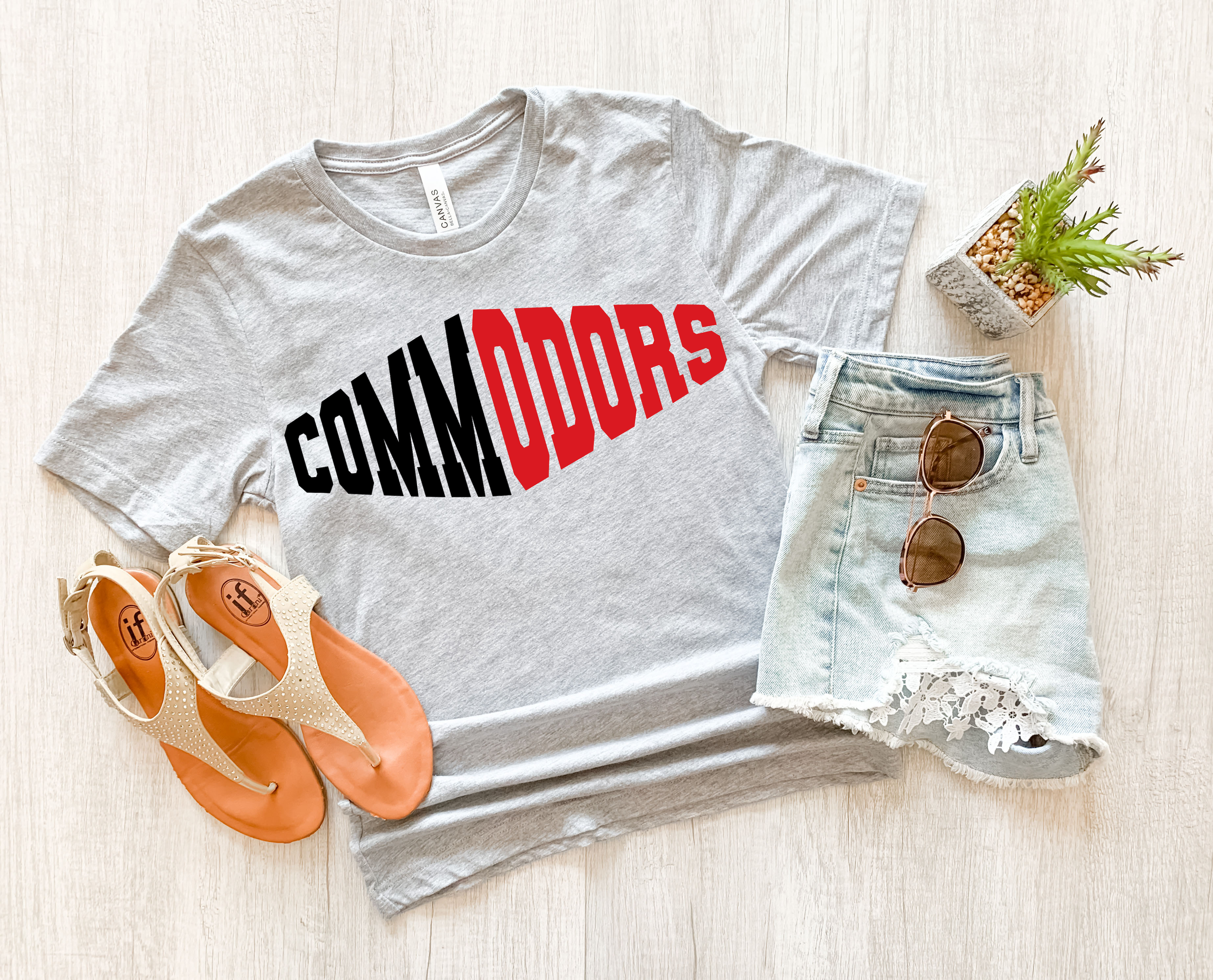 Commodors Warped Two Color Game Day DTF Print