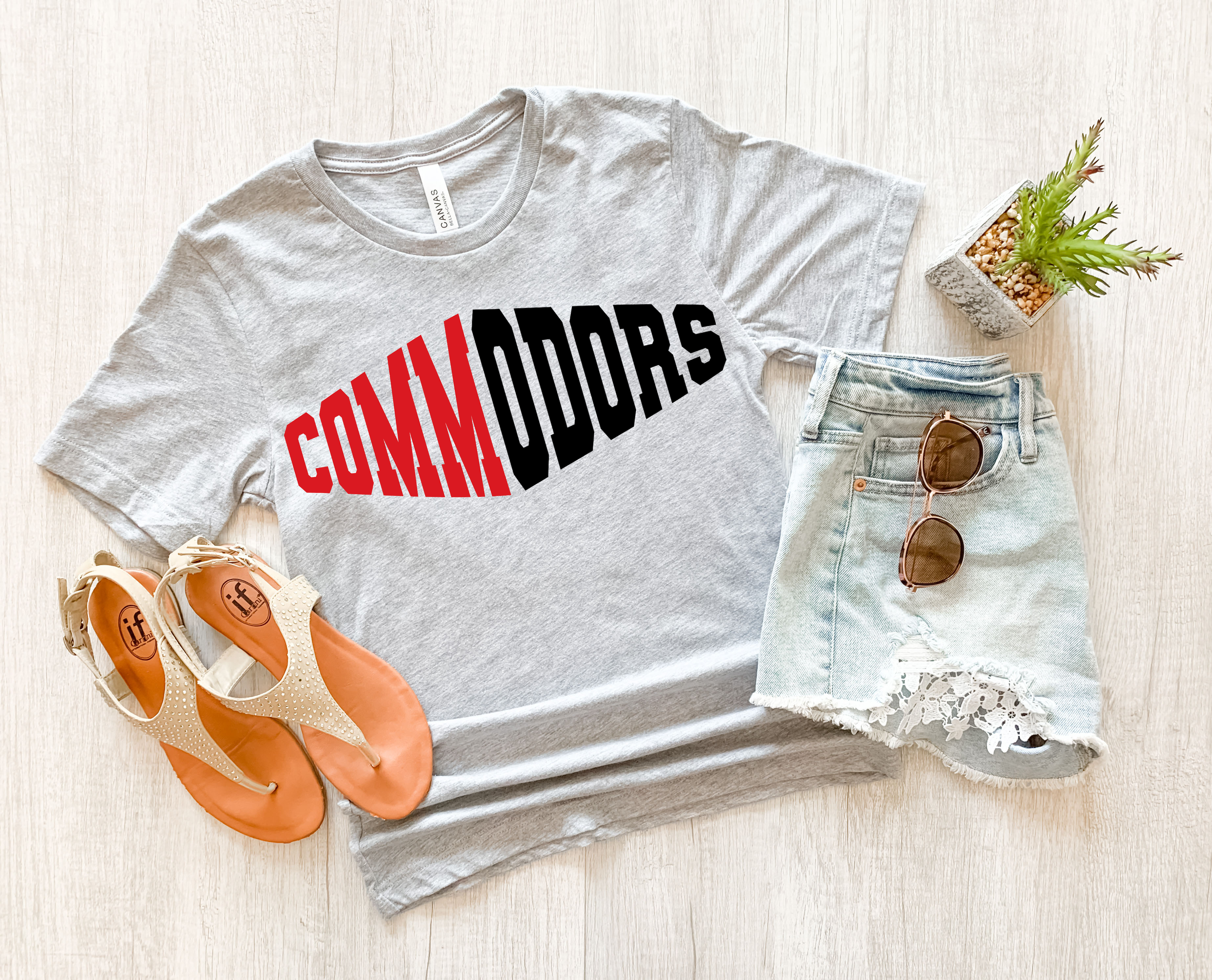 Commodors Warped Two Color Game Day DTF Print
