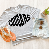 Cougars Warped Two Color Game Day DTF Print