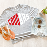 Cougars Warped Two Color Game Day DTF Print