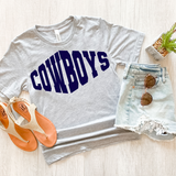 Cowboys Warped Two Color Game Day DTF Print