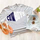 Cowboys Warped Two Color Game Day DTF Print