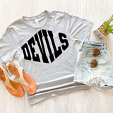 Devils Warped Two Color Game Day DTF Print