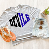 Devils Warped Two Color Game Day DTF Print