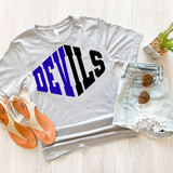 Devils Warped Two Color Game Day DTF Print