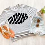 Dragons Warped Two Color Game Day DTF Print