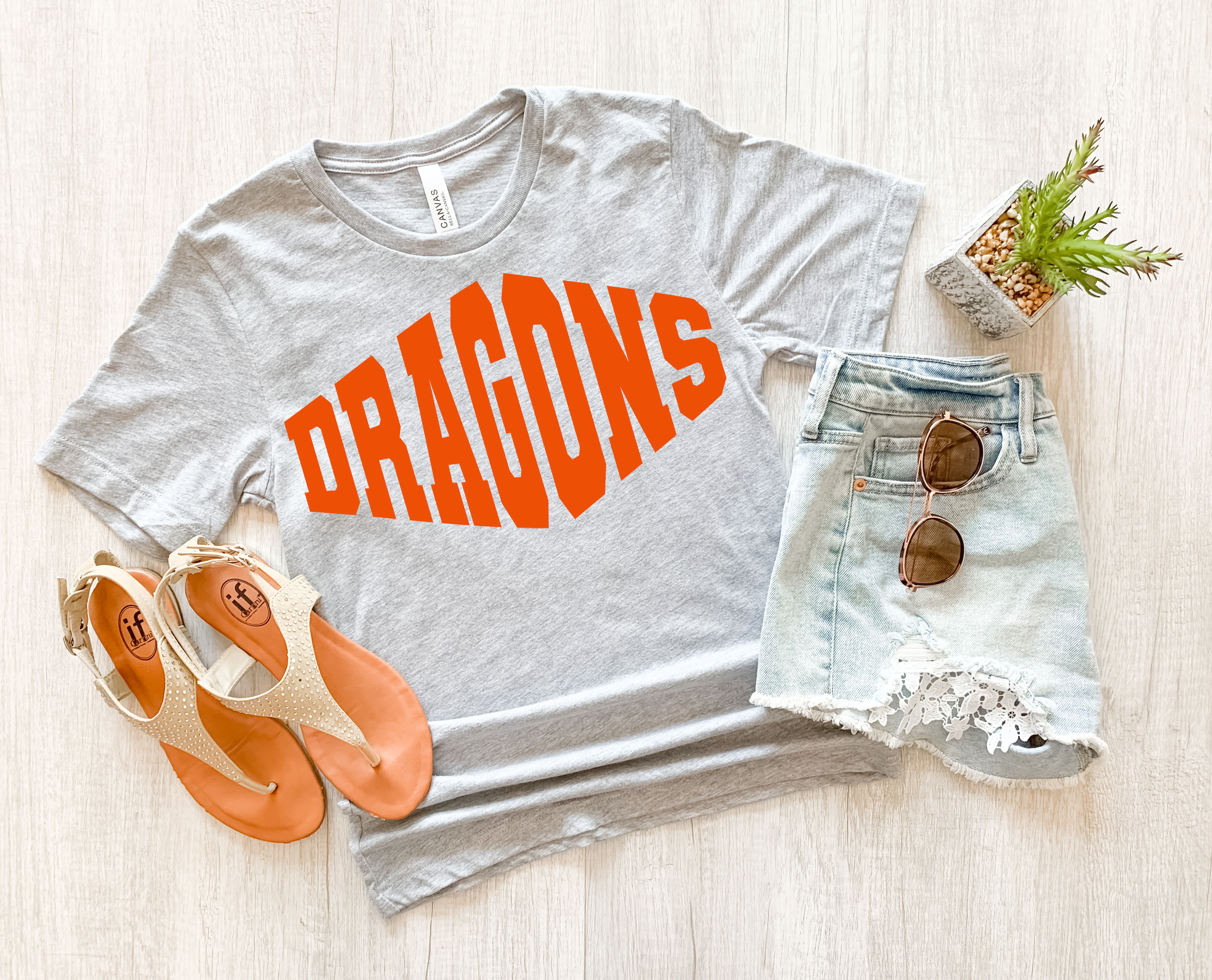 Dragons Warped Two Color Game Day DTF Print