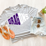Dragons Warped Two Color Game Day DTF Print