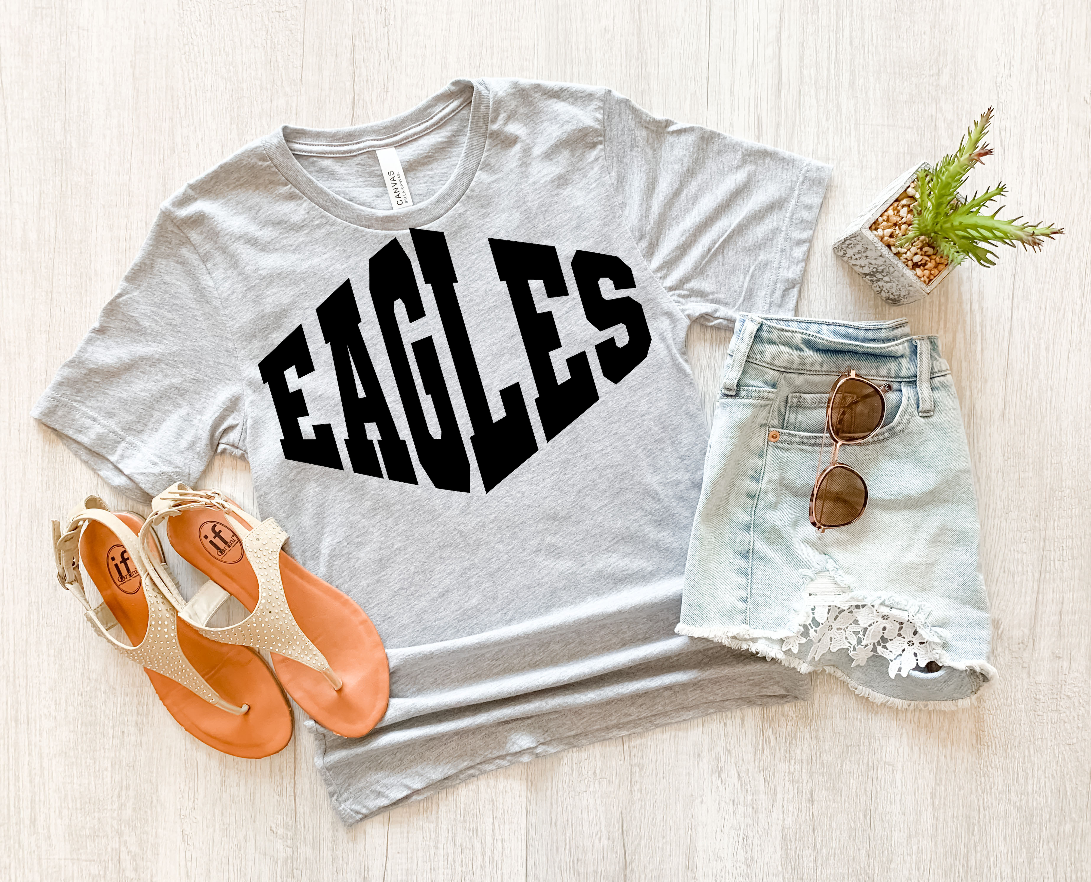 Eagles Warped Two Color Game Day DTF Print