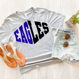 Eagles Warped Two Color Game Day DTF Print