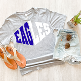 Eagles Warped Two Color Game Day DTF Print