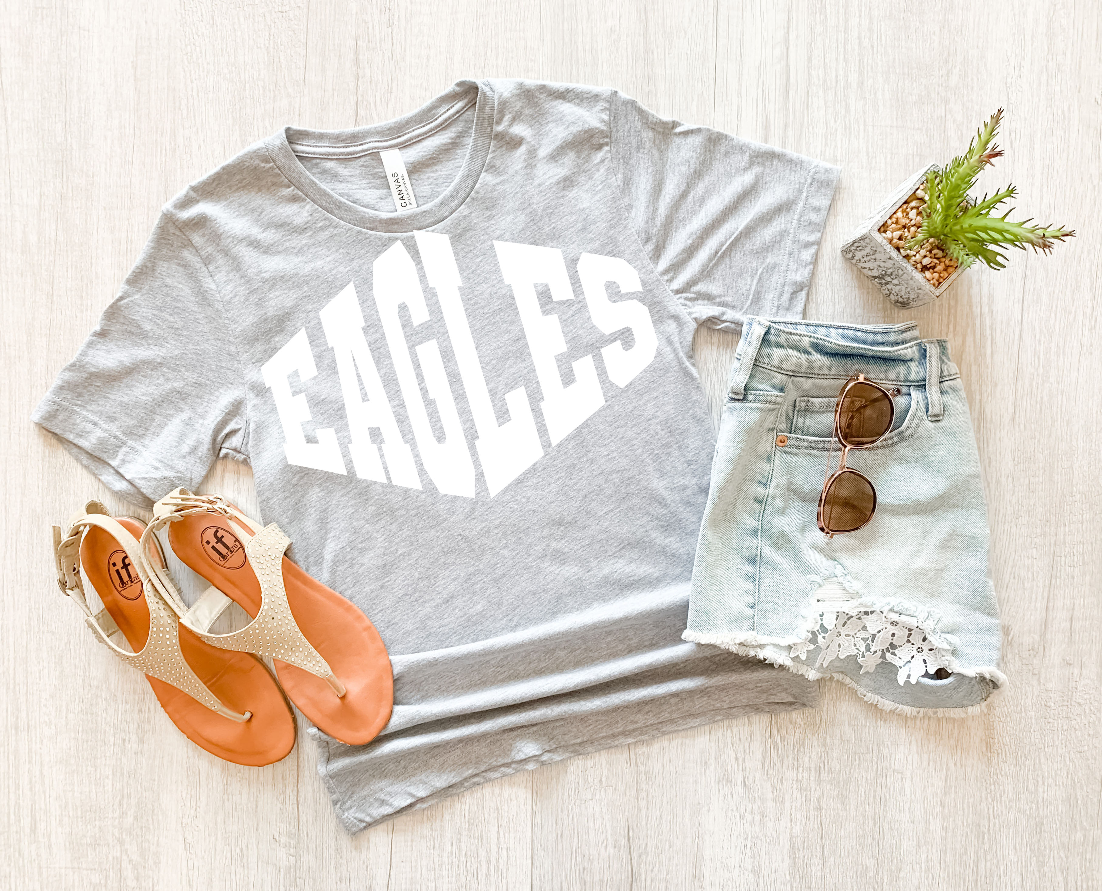 Eagles Warped Two Color Game Day DTF Print