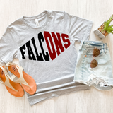 Falcons Warped Two Color Game Day DTF Print