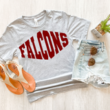 Falcons Warped Two Color Game Day DTF Print