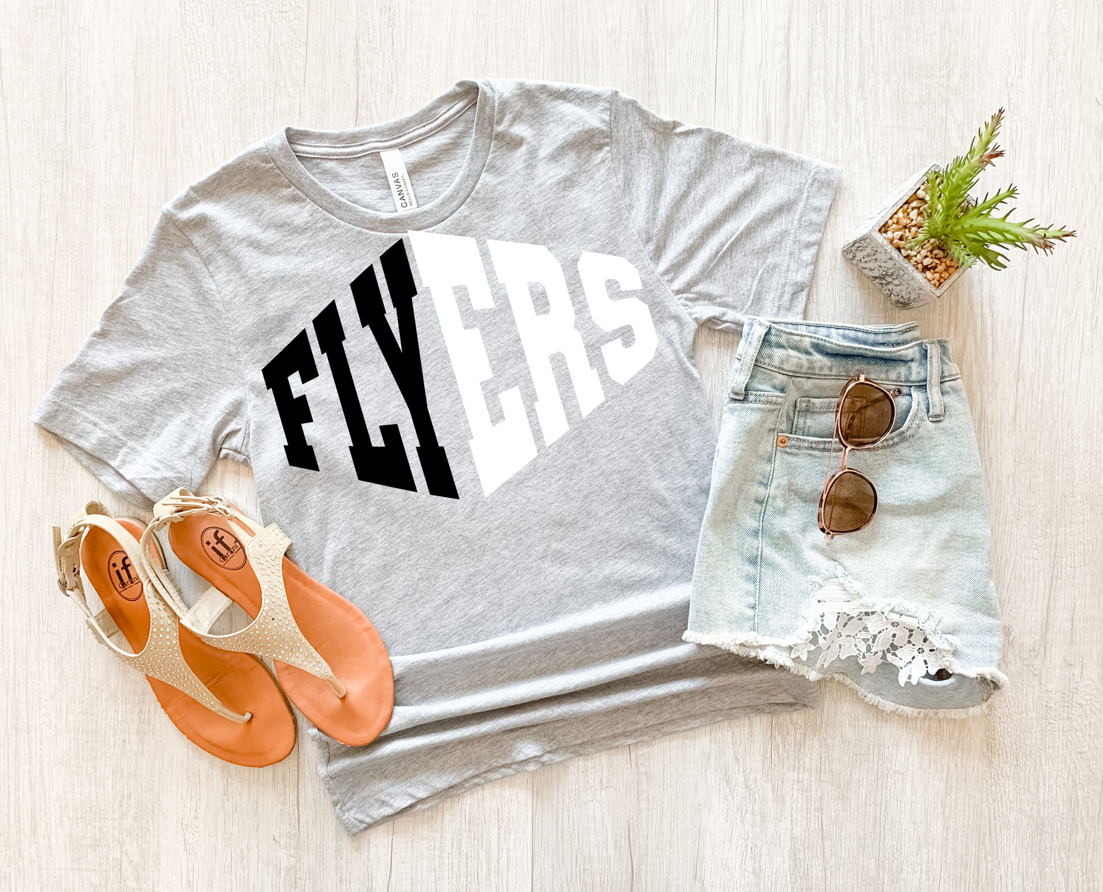 Flyers Warped Two Color Game Day DTF Print