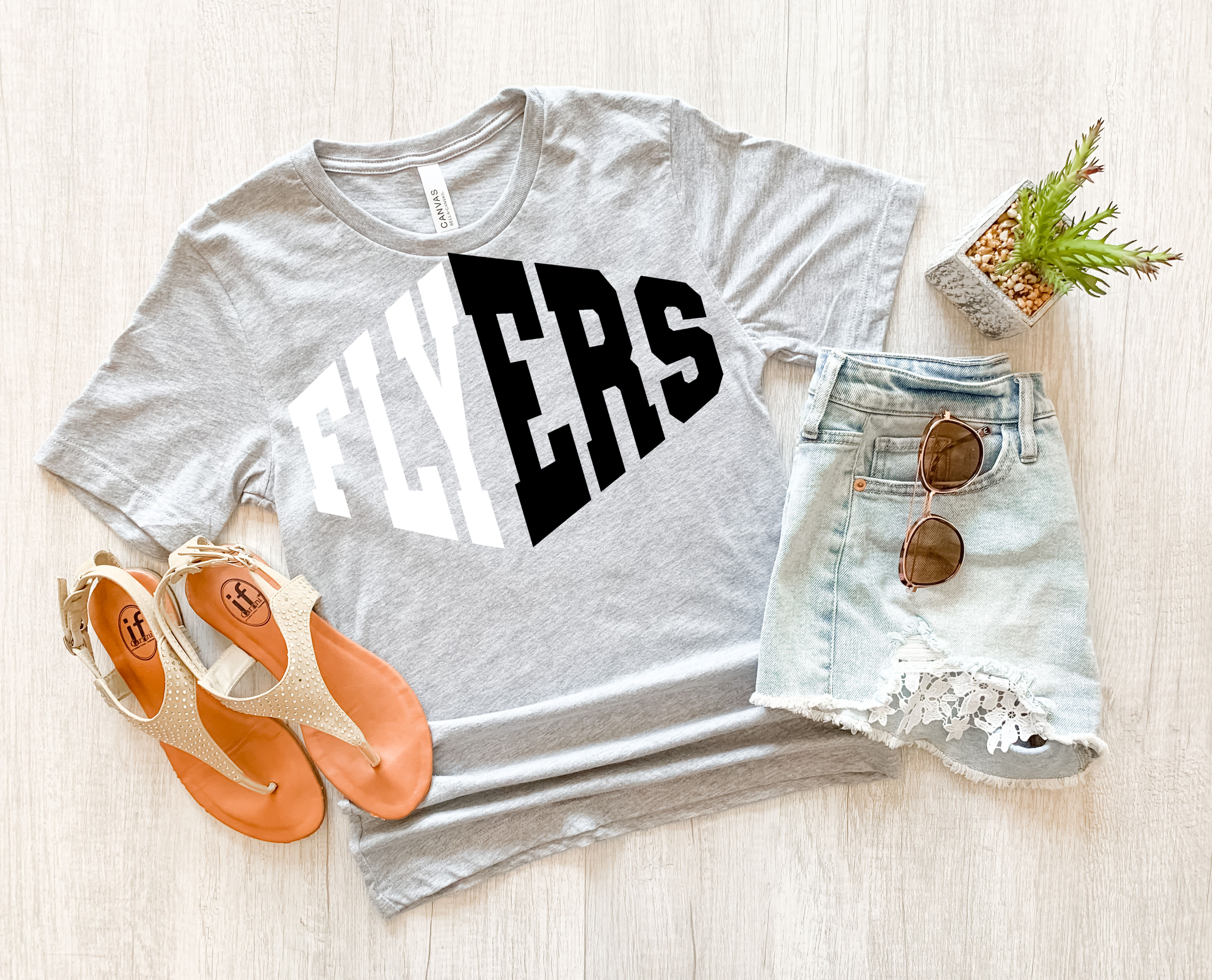 Flyers Warped Two Color Game Day DTF Print