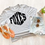 Foxes Warped Two Color Game Day DTF Print