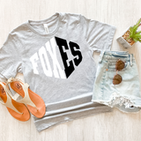 Foxes Warped Two Color Game Day DTF Print