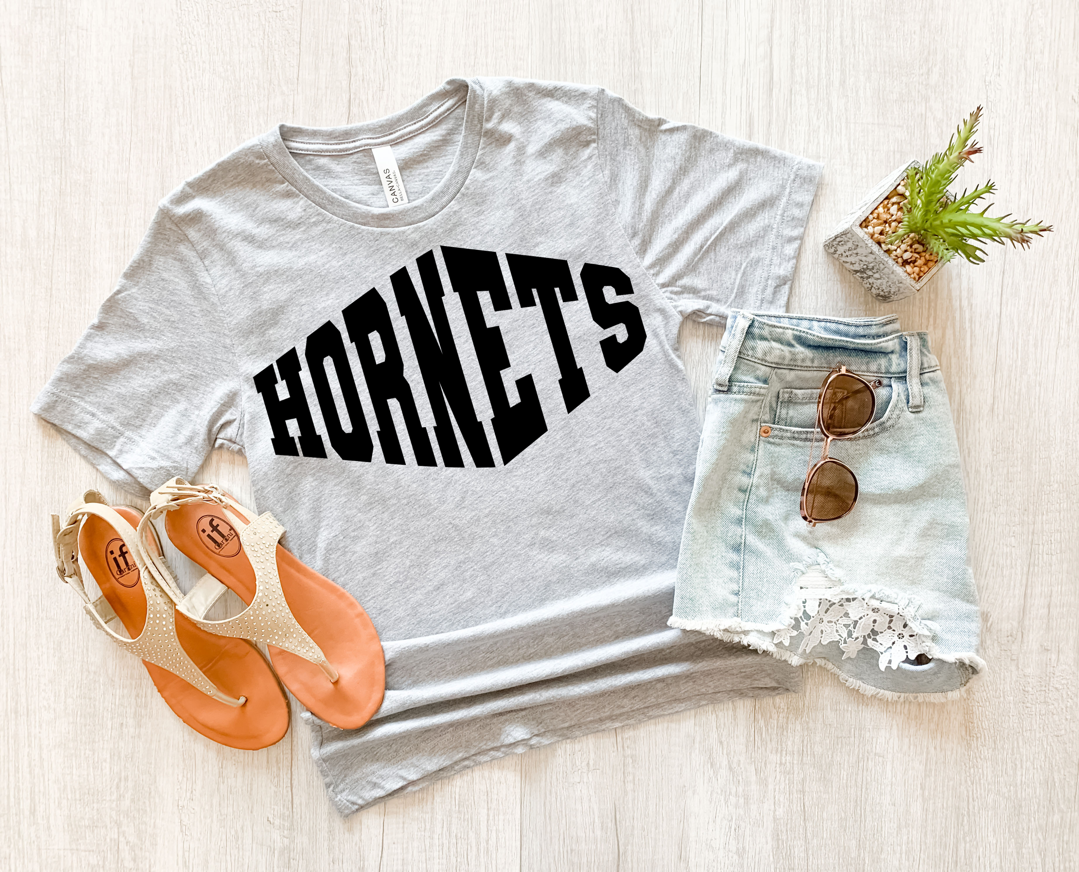 Hornets Warped Two Color Game Day DTF Print