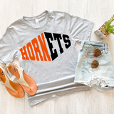 Hornets Warped Two Color Game Day DTF Print