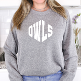 Owls Warped Two Color Game Day DTF Print