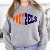 Pretzels Warped Two Color Game Day DTF Print