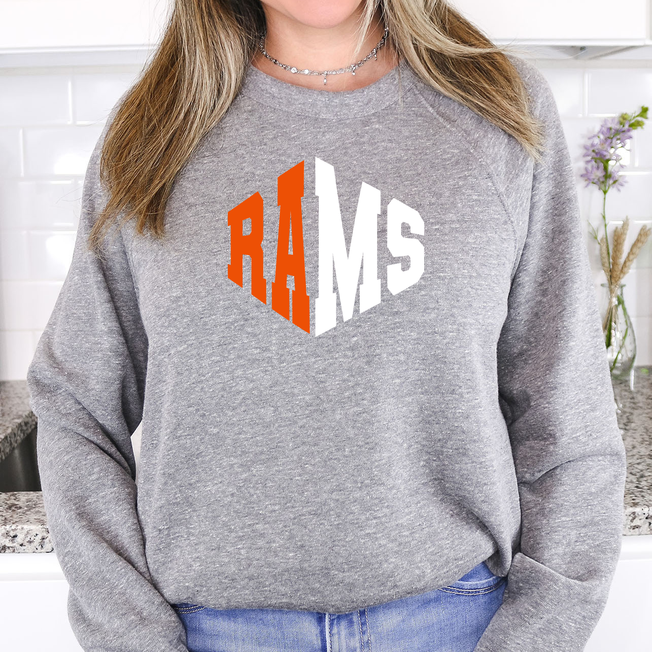 Rams Warped Two Color Game Day DTF Print